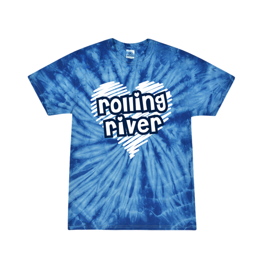 Tie Dye Rolling River Heart T-Shirt