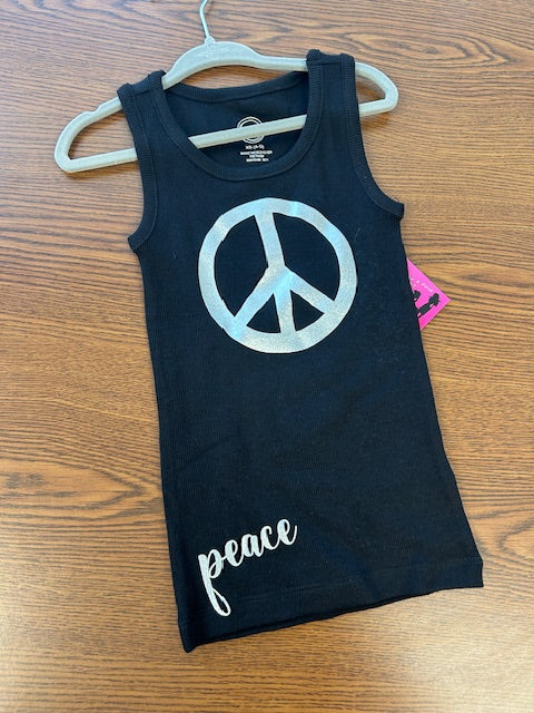 Metallic Silver Peace Tank *In Stock*