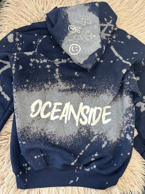 Oceanside Bleached Out Hoodie *In Stock Ready to Ship**