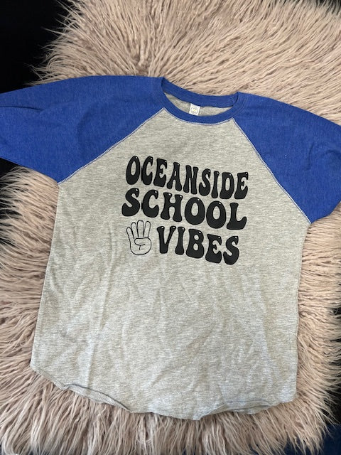 Oceanside 3/4 Sleeve Raglan **In Stock Ready to Ship**