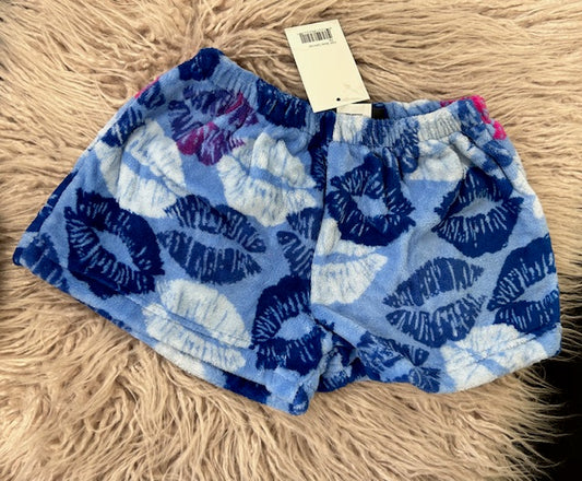 Blue Kisses Fuzzy Shorts