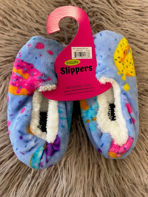 Fuzzy Slippers -Fits Youth Size 13-2