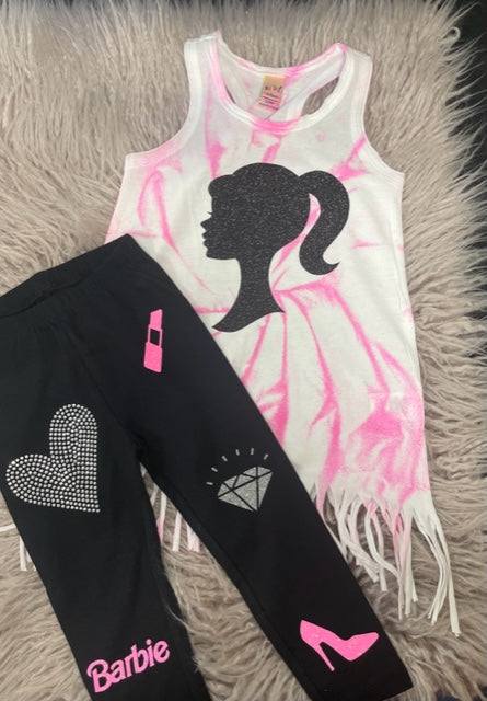 Girls Barbie Leggings