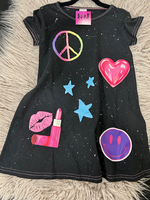 Splatter Decal Dress **In Stock Ready to Ship**