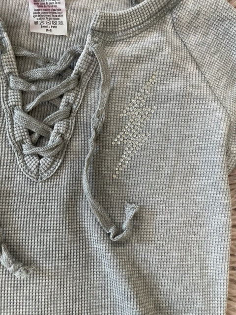 Long Sleeve Thermal, Bling Bolt *In Stock Ready to Ship*