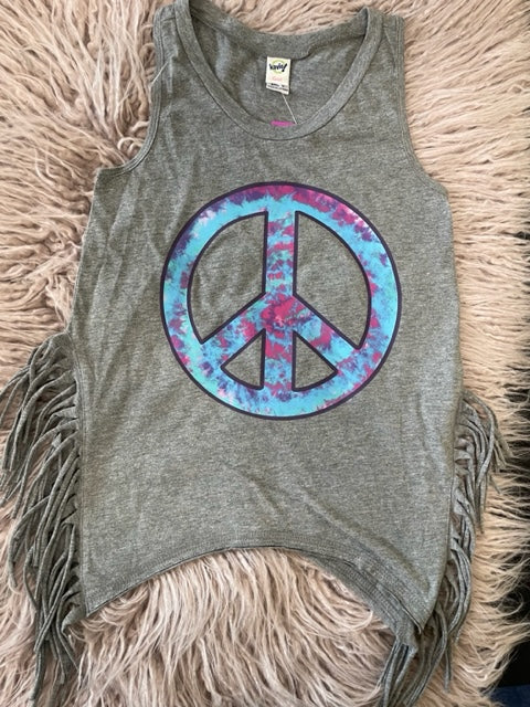 Peace Fringe Tank *In Stock Ready to Ship*
