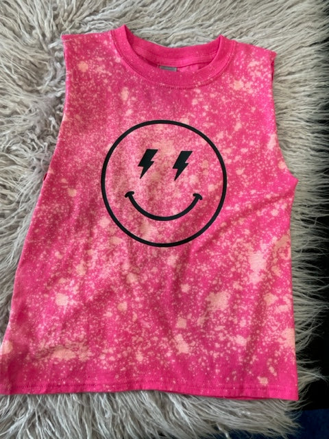 Bleached Smiley tank *In Stock Ready to Ship*
