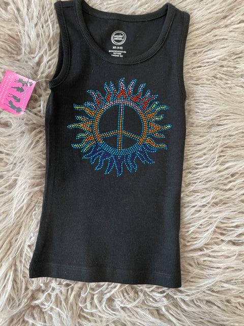 Sun Burst Peace Bling Tank *In Stock Ready to Ship*