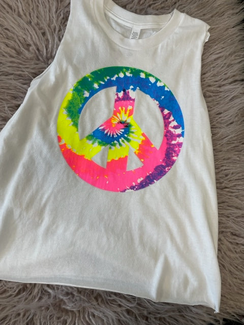 Neon Peace Tank *In Stock Ready to Ship*