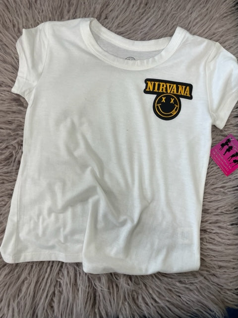 Juniors Nirvana Crop Nirvana Tee *In Stock Ready to Ship*