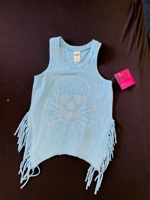Bling Skull Fringe Tank *In Stock Ready to Ship*