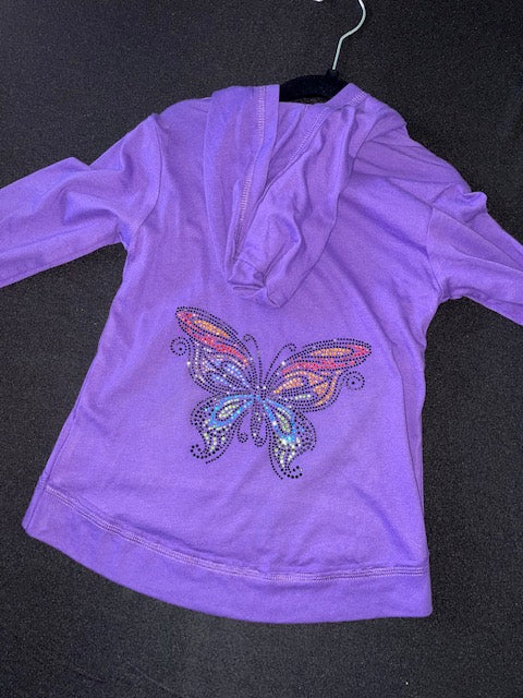 Long Sleeve Hooded Butterfly Tee *In Stock Ready to Ship*