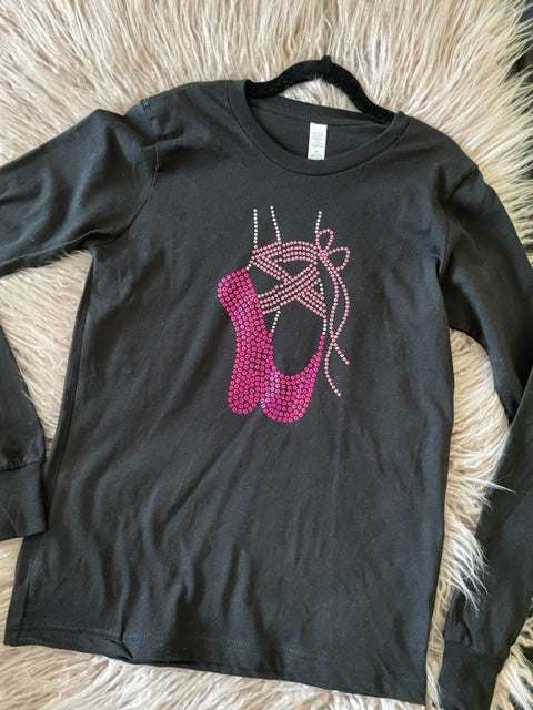 Long Sleeve Ballet Slippers Tee *In Stock Ready to Ship*