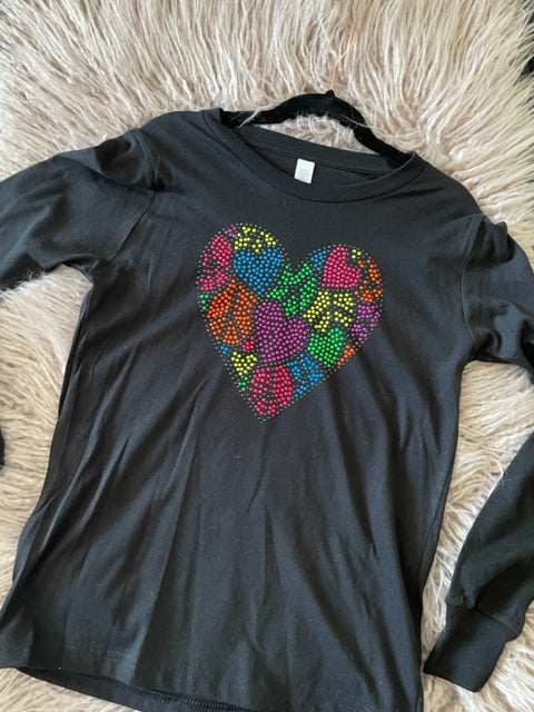 Long Sleeve Neon Heart Tee *In Stock Ready to Ship*