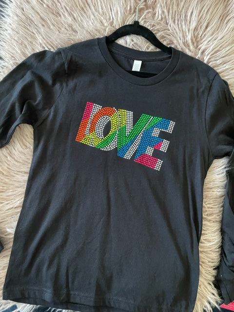 Long Sleeve Neon Love tee *In Stock Ready to Ship*