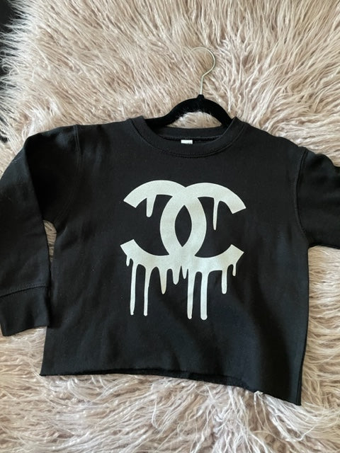 Raw Hem Drippy CC Sweatshirt *In Stock Ready to Ship*