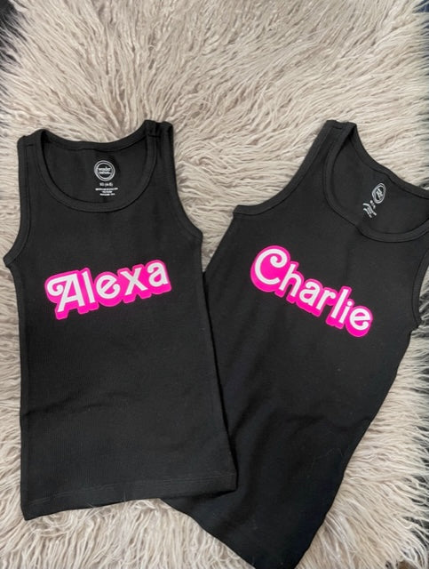Barbie Name Tank