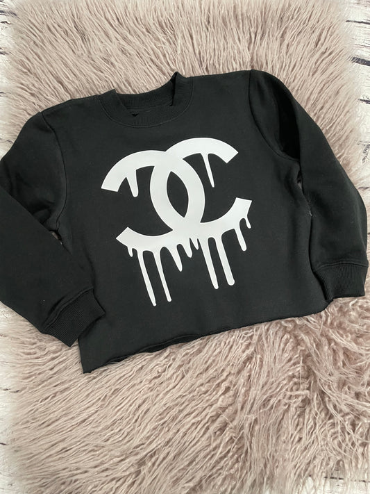 Raw Hem Drippy CC Sweatshirt Youth and Adult