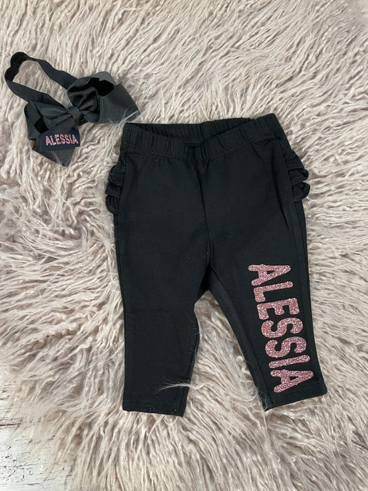 Baby Glitter Name Leggings
