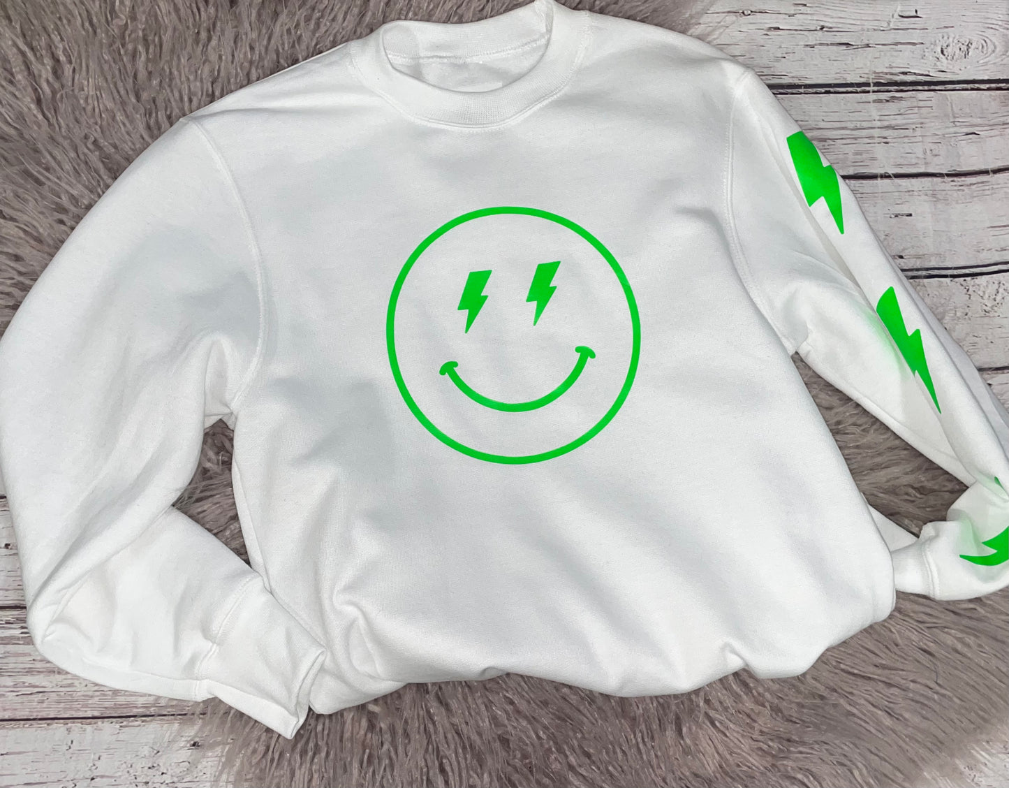 Smiley Bolt Eyes Crewneck Sweatshirt