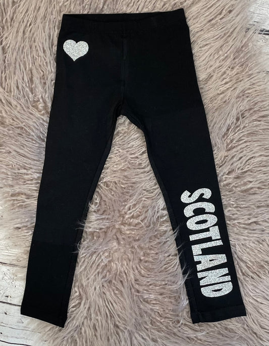 Girls Glitter Name Leggings