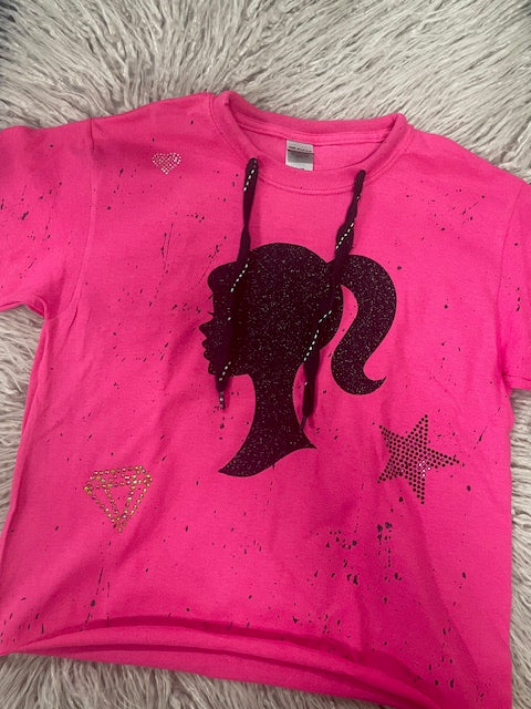 Barbie Tee with Bling and Ties
