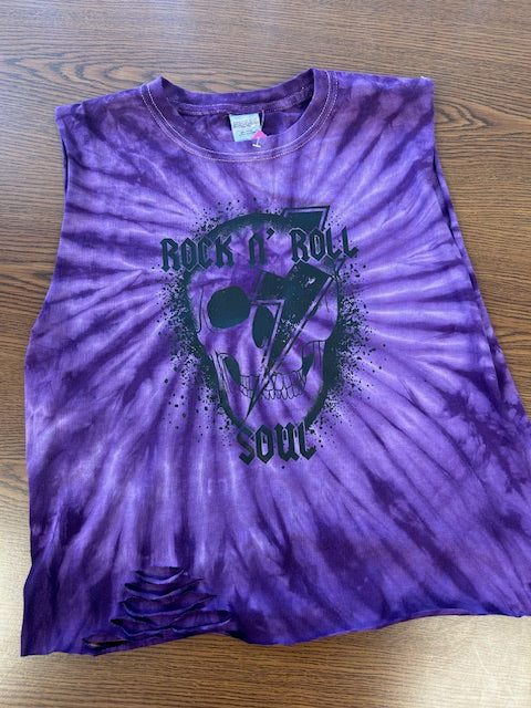 Tie Dye Sleeveless Skull