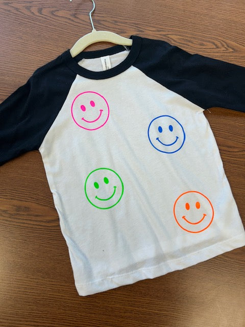 Neon Smiley Raglan *In Stock*