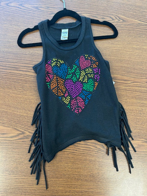 Neon Rhinestud Fringe Tank *In Stock*