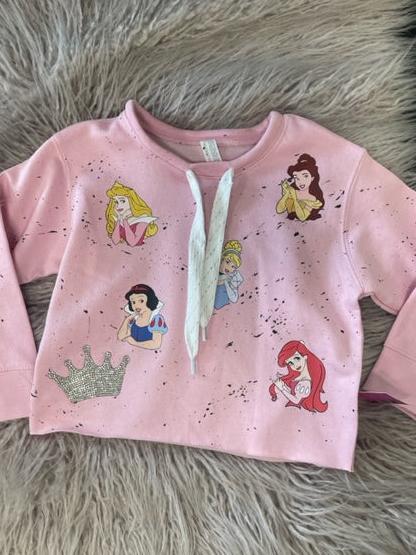 Princess Raw Hem Sweatshirt