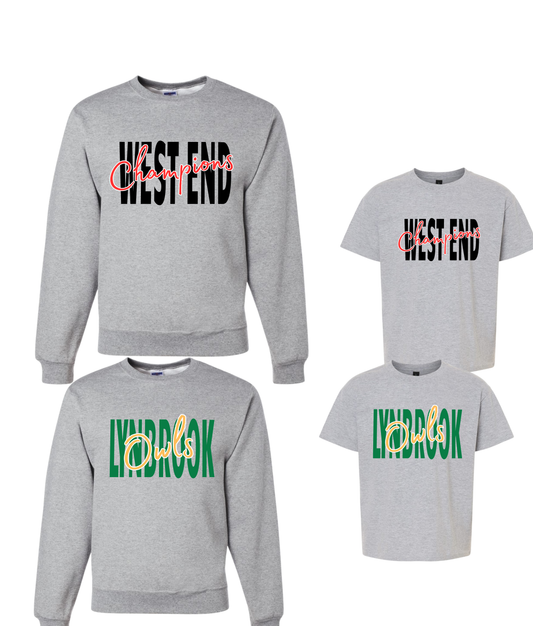 Traditional Crewneck Sweatshirt or Tee