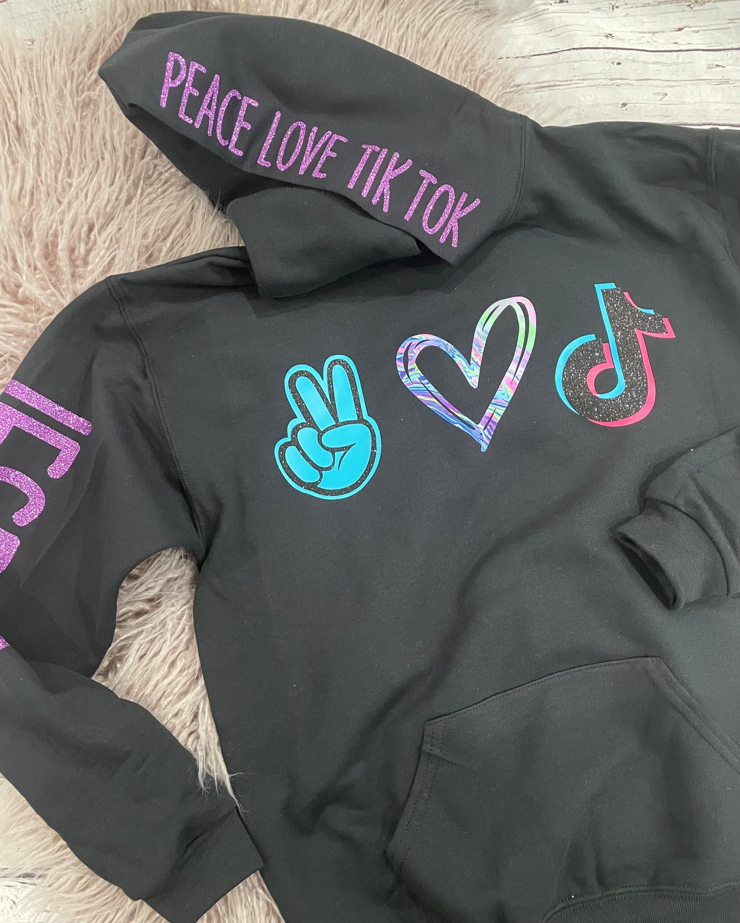 Peace Love Tik Tok Hoodie