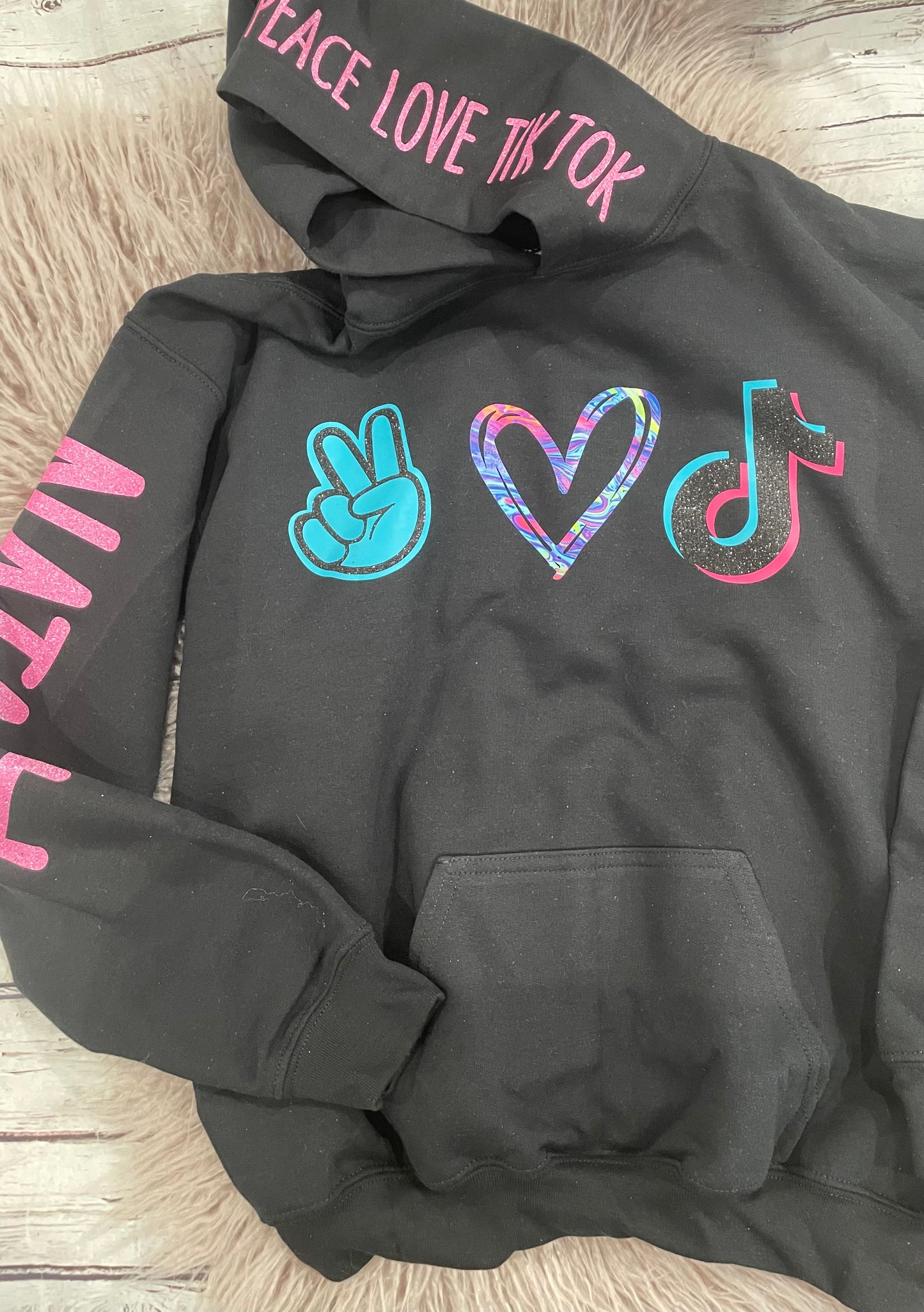 Peace Love Tik Tok Hoodie
