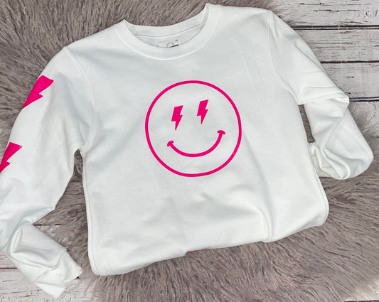 Smiley Bolt Eyes Crewneck Sweatshirt